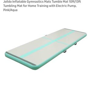 Aqua and Pink Inflatable Gymnastics Mat